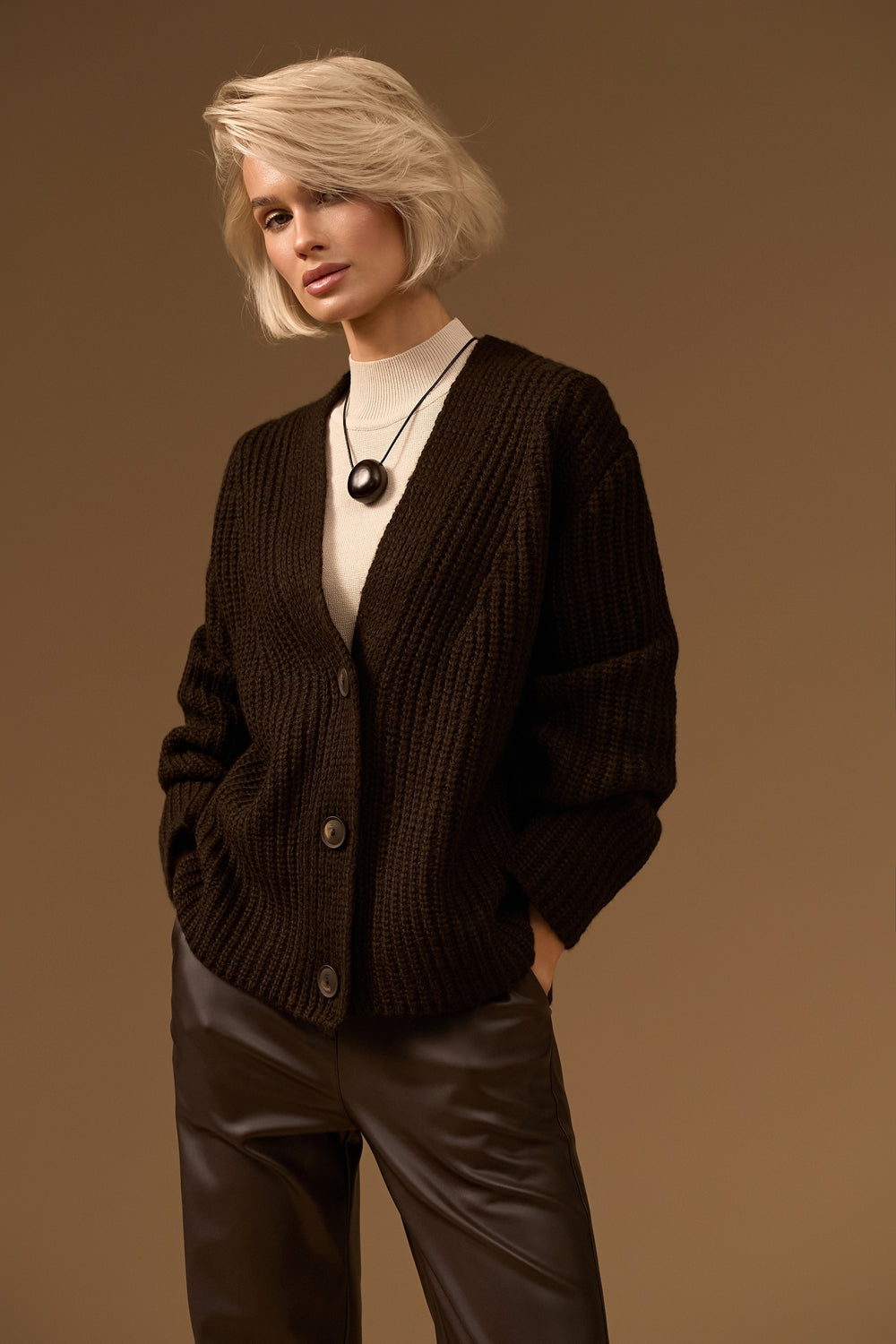 Chunky Wool Alpaca Cardigan