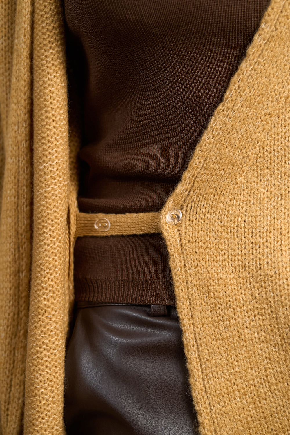 Women’s Alpaca Wool Semi-Sheer Wrap Cardigan with Belt