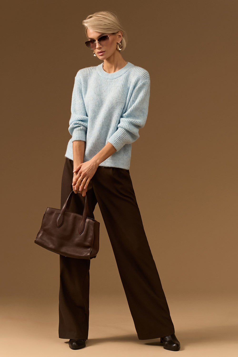 Women’s Wool Mid Rise Straight Leg Trousers