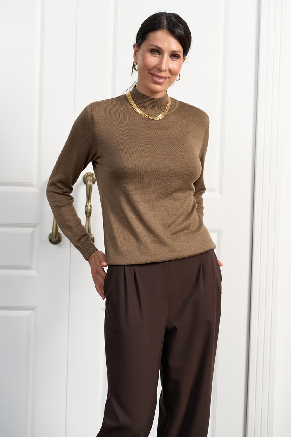 Women’s Classic Cotton Knit Turtleneck Sweater