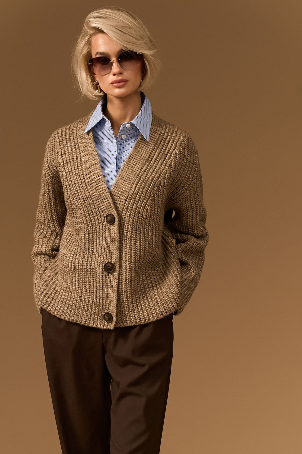 Chunky Wool Alpaca Cardigan