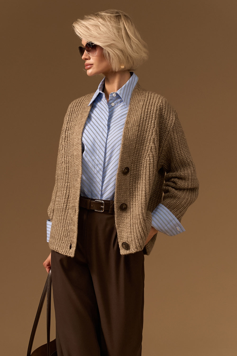 Chunky Wool Alpaca Cardigan