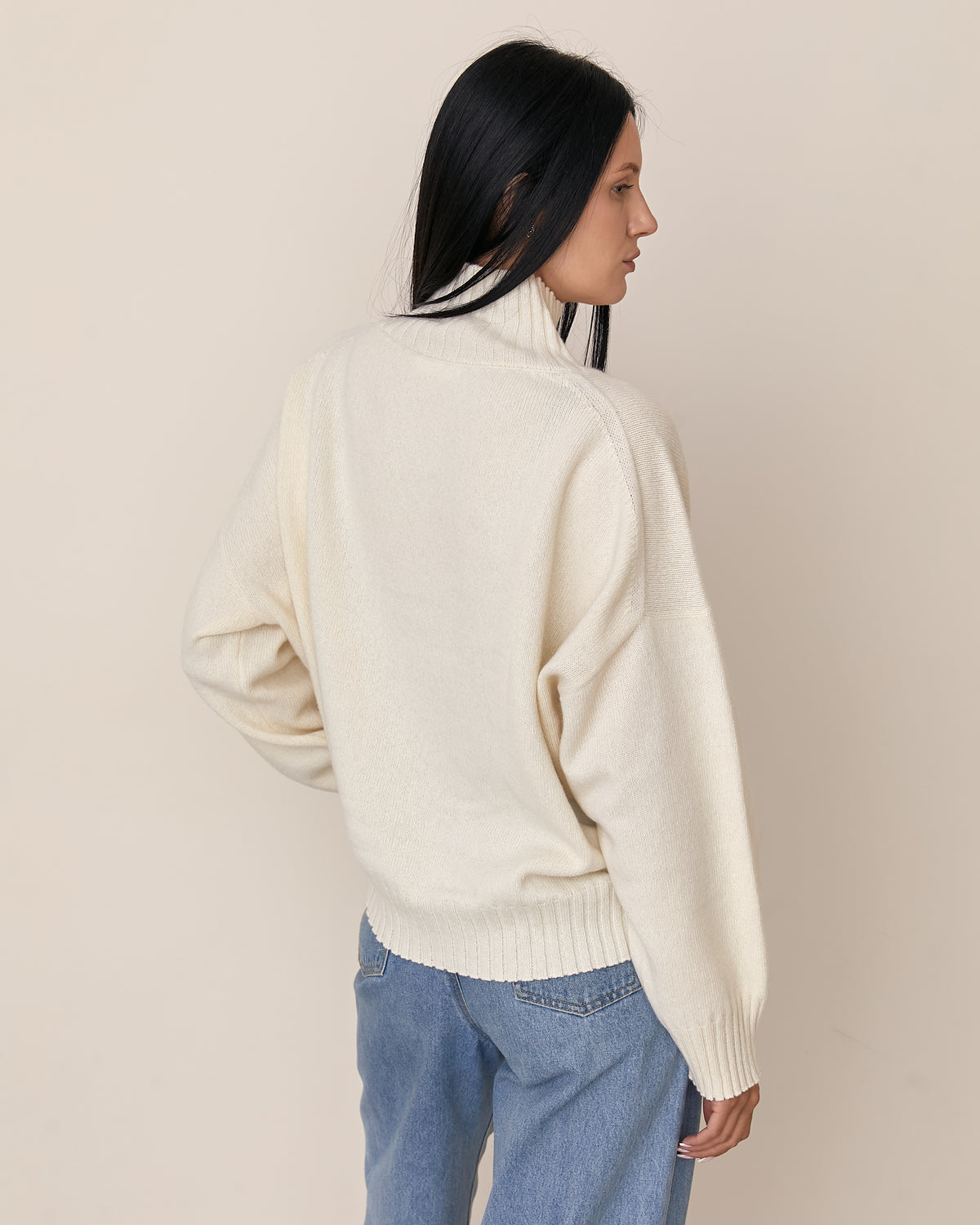 Women’s Wool Cashmere Oversized Turtleneck Sweater