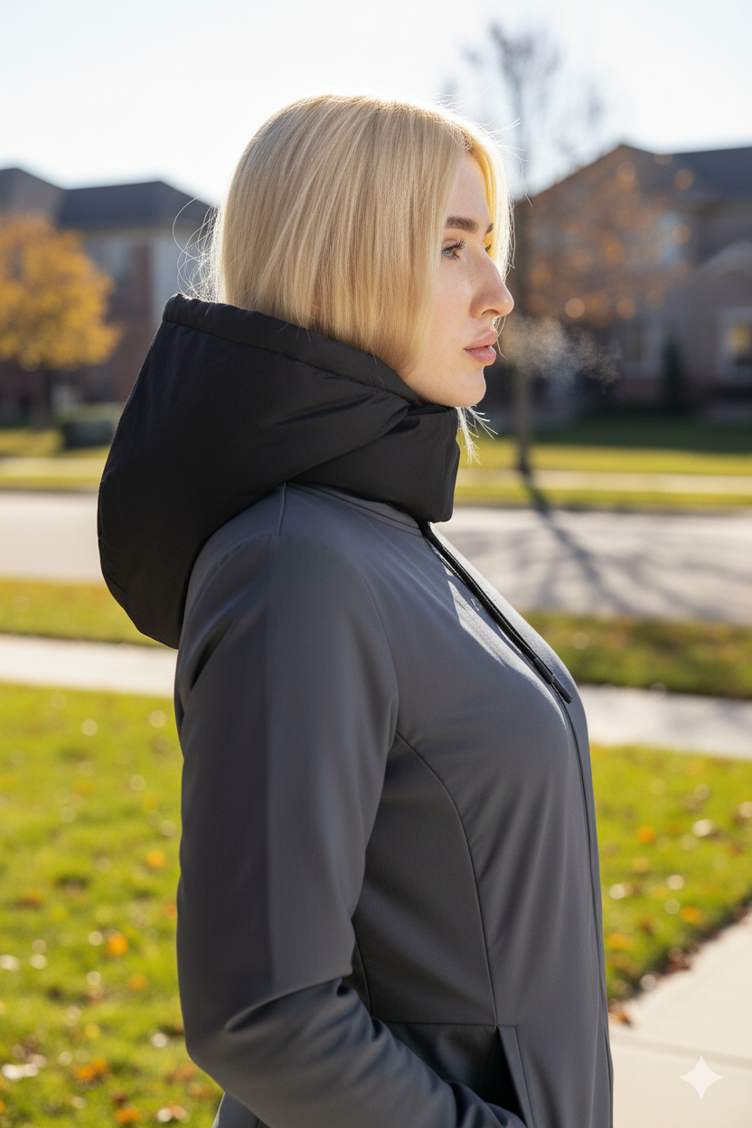 Bufanda con capucha de grafeno urbano