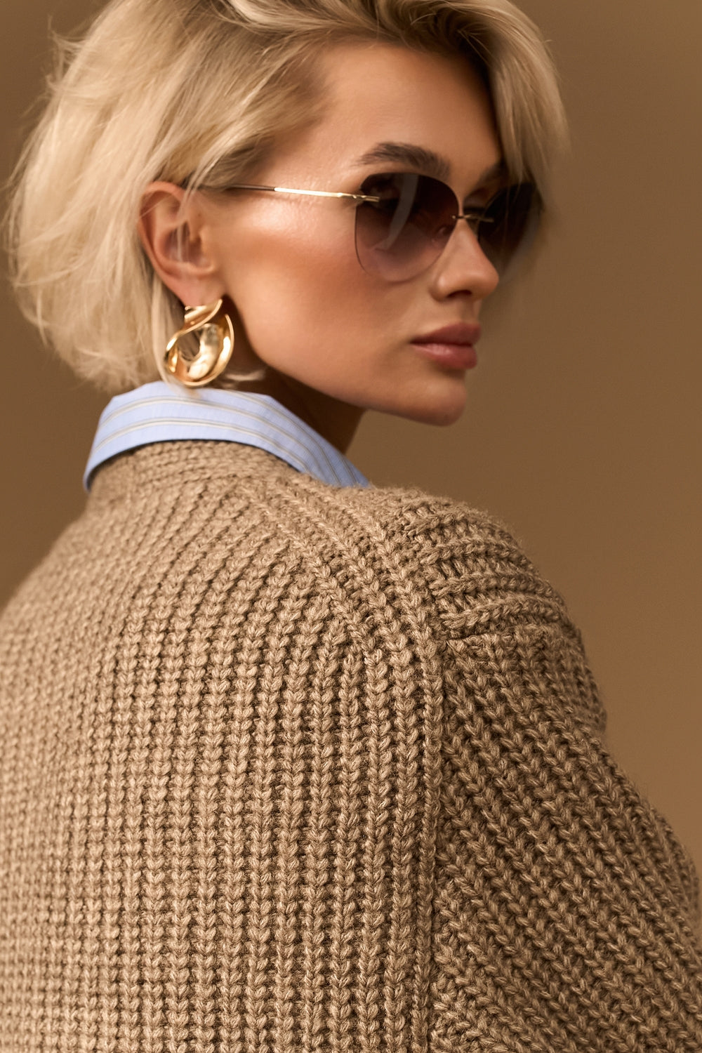 Chunky Wool Alpaca Cardigan