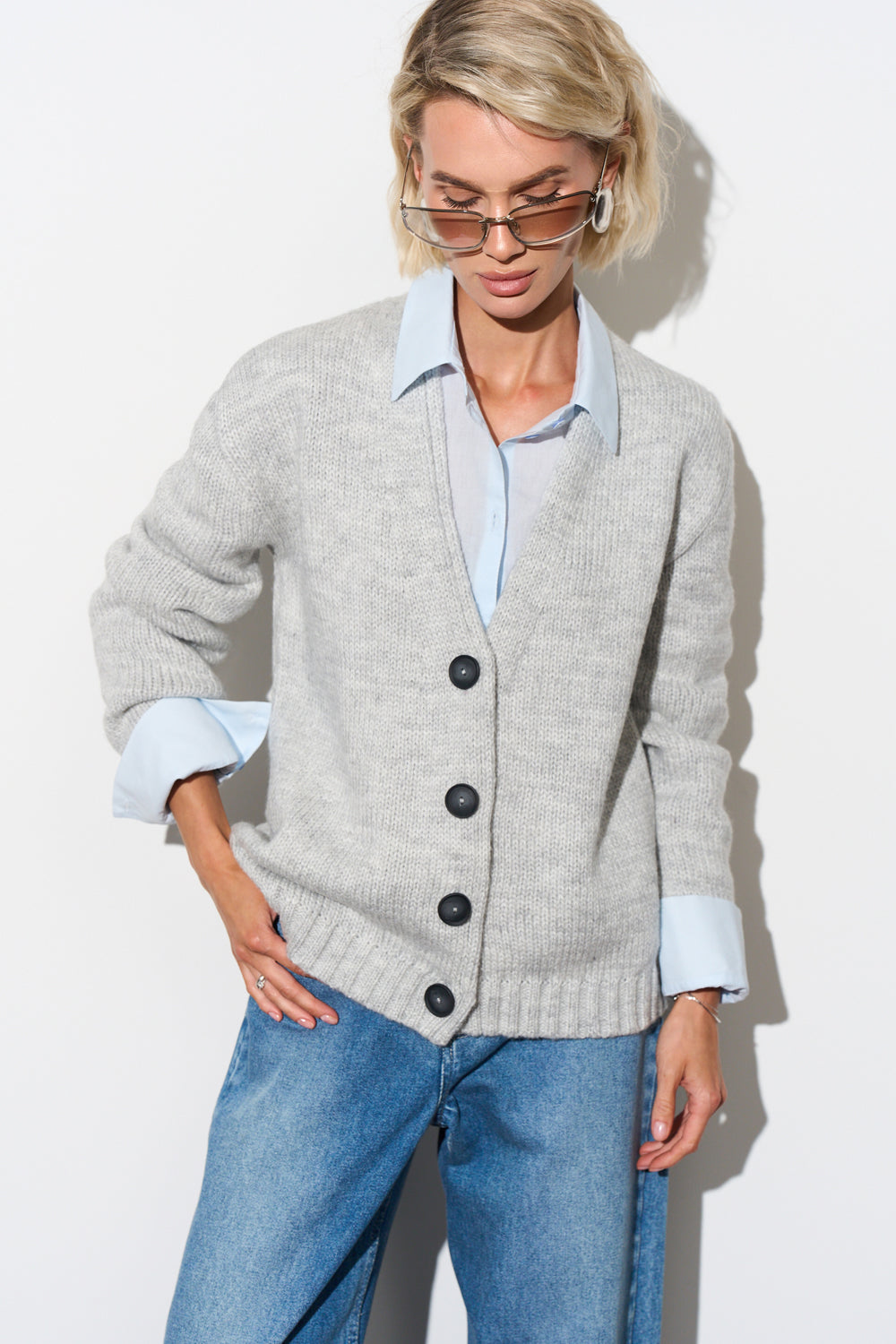 Women’s Wool Alpaca Button Front Cardigan