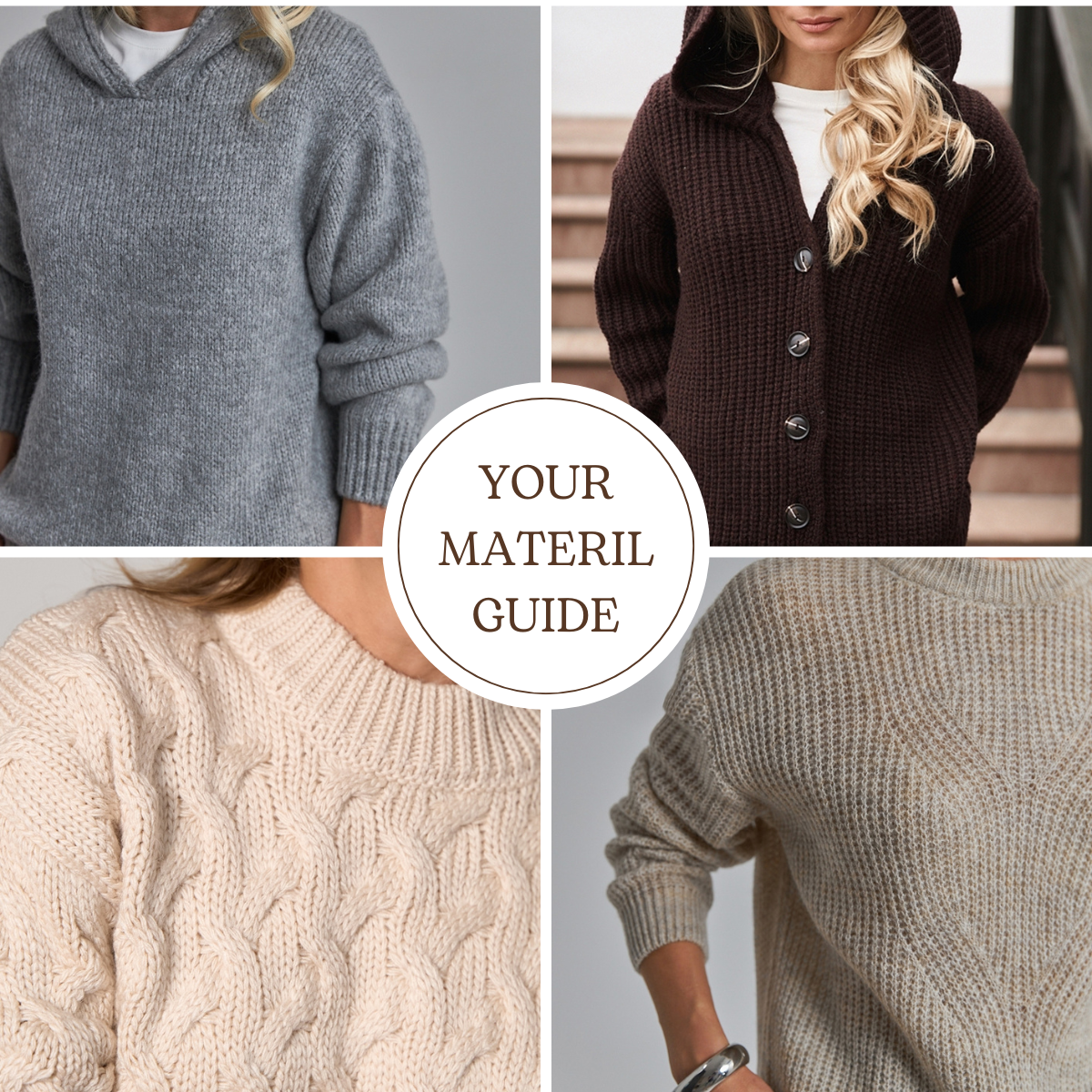 Merino, mohair and alpaca knitwear illustrating differences between luxury wool fibers