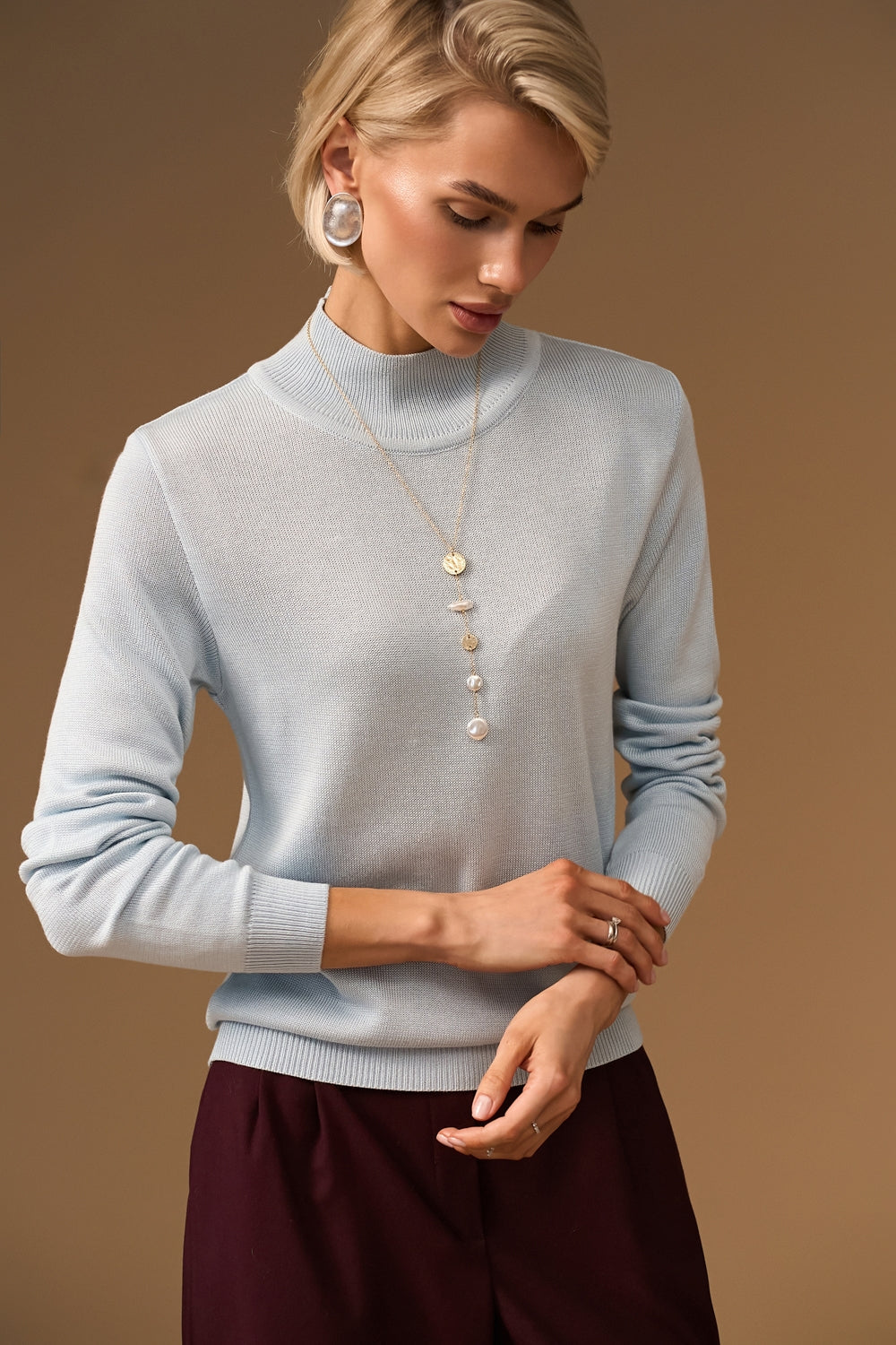Women’s Classic Cotton Knit Turtleneck Sweater