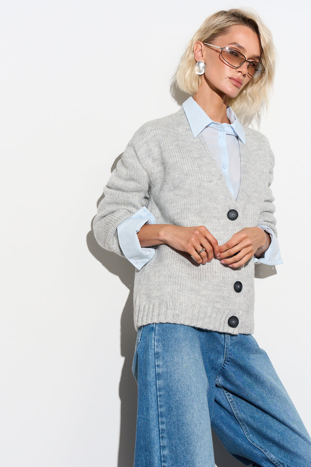 Women’s Wool Alpaca Button Front Cardigan