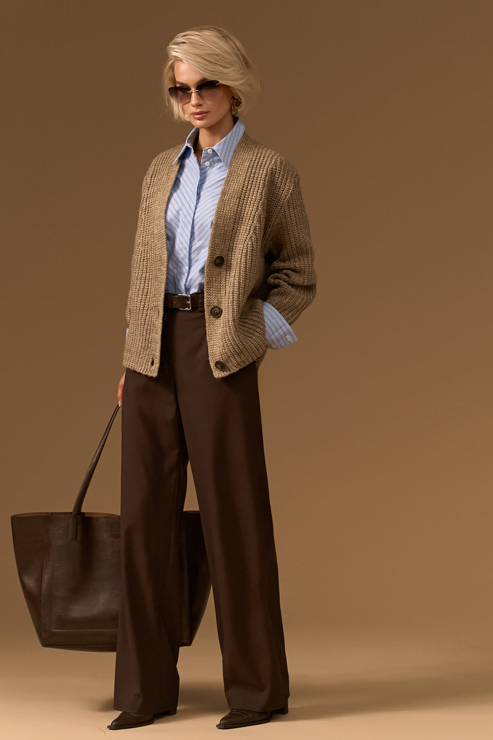 Women’s Wool Mid Rise Straight Leg Trousers