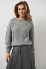 Boat Neck Knit Sweater