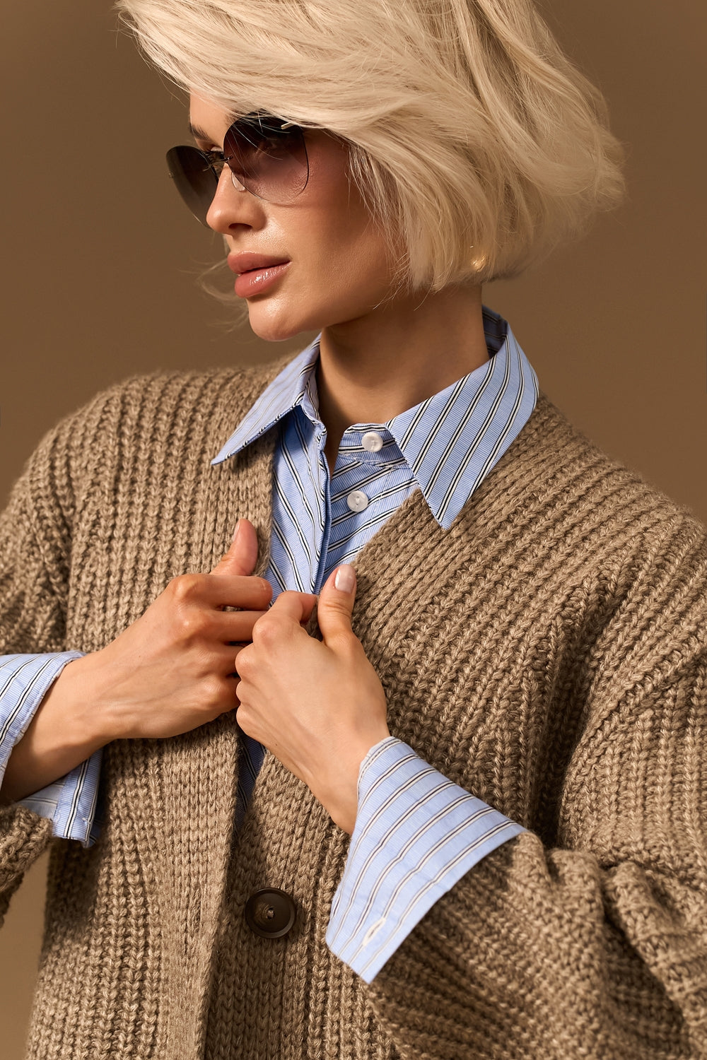 Chunky Wool  Alpaca Cardigan