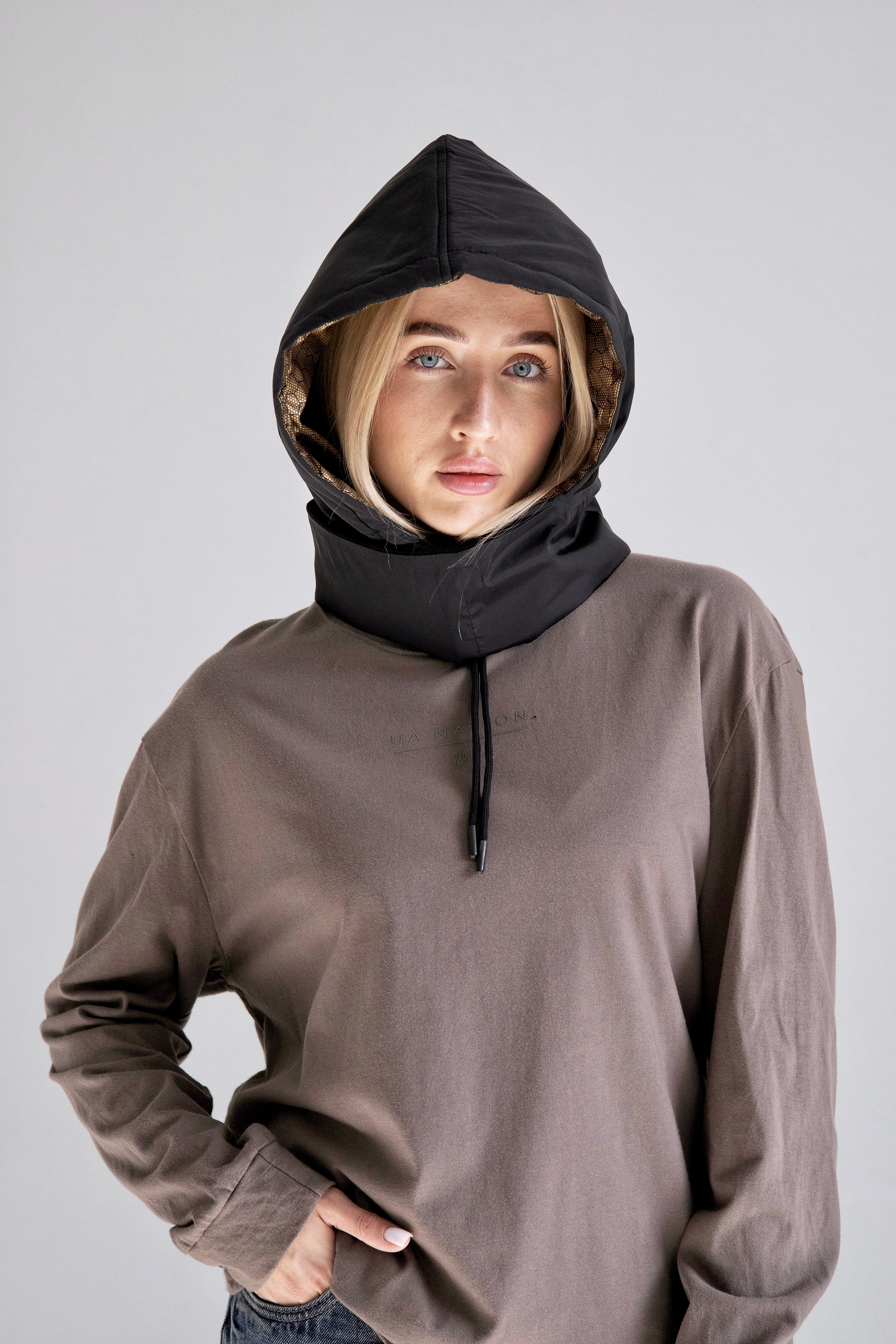 Women's Waterproof Hooded Scarf With Graphene Lining and Wind