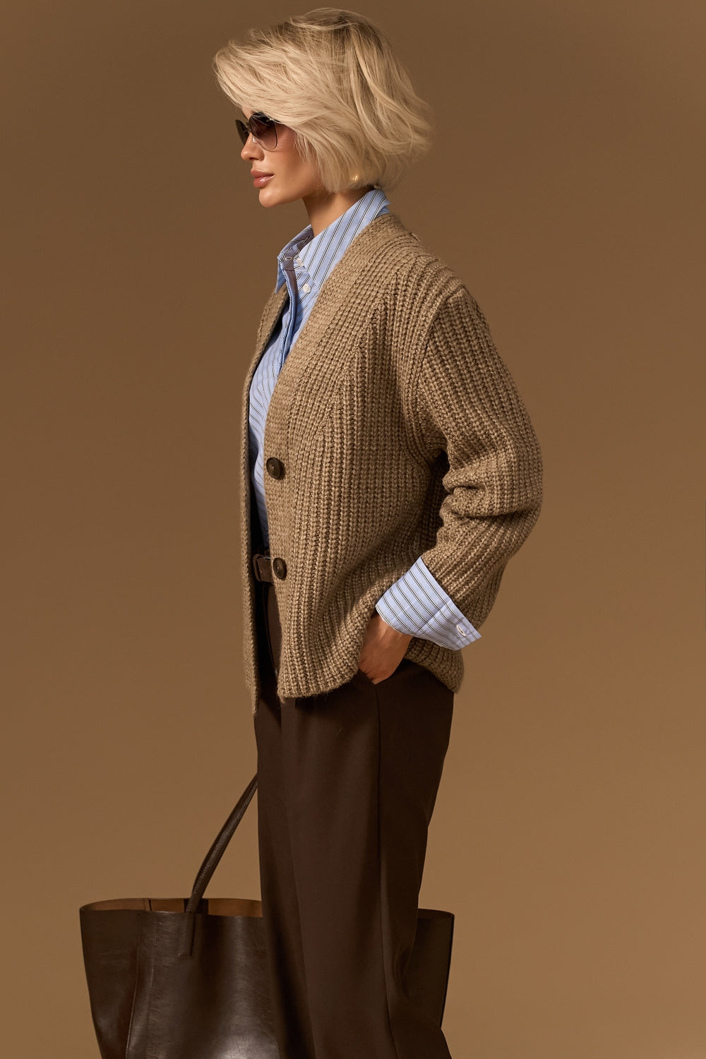 Chunky Wool Alpaca Cardigan