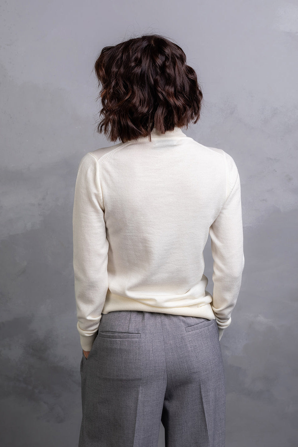 100% Wool Turtleneck Sweater, Ivory